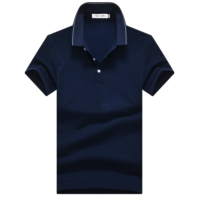 雅鹿男装商务休闲棉质男式纯色T恤衫T017