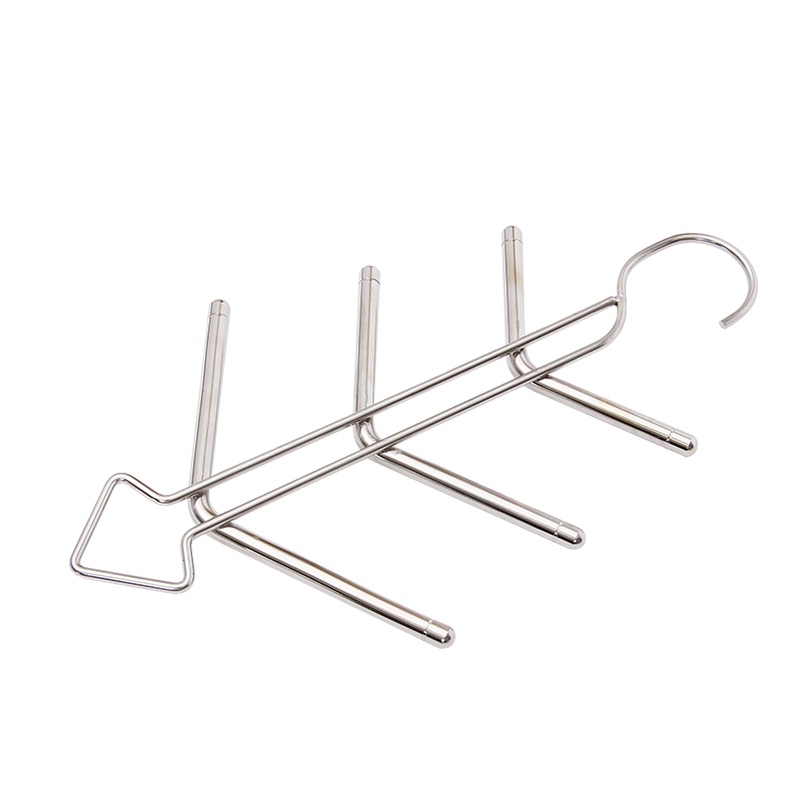 欧润哲 不锈钢制粗线鱼骨挂钩 衣架多层省空间衣柜收纳挂衣挂丝巾多用途
