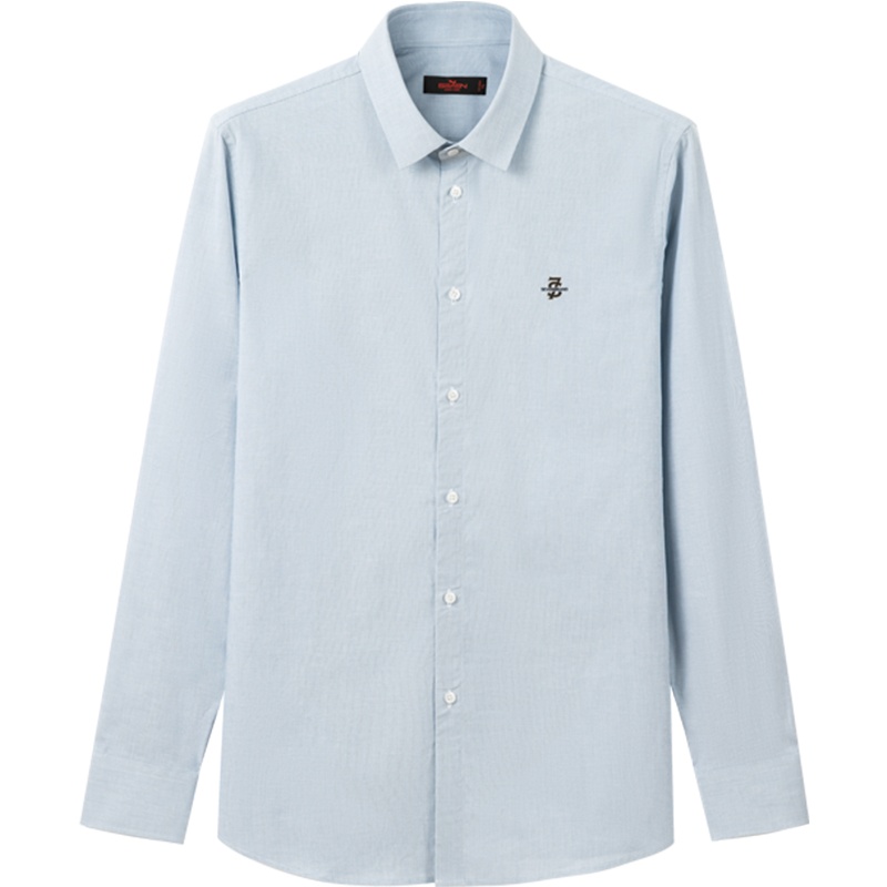 柒牌男装衬衫21春季新款商务休闲男士打底衫时尚青年棉麻透气长衬