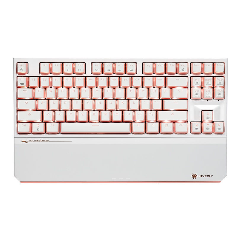 黑峡谷(Hyeku)X3 有线/无线2.4G双模机械键盘永劫无间 87键PBT键帽笔记本电脑键盘 桃桃气泡水 流沙金轴