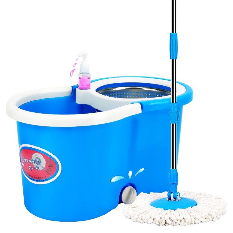 利临 手按双驱动免手洗干湿两用旋转拖把桶家用拖布桶旋转自动甩水墩布送原装头