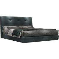 创世人 北欧轻奢皮床主卧婚床简约现代1.5米双人床意式软包设计床