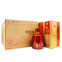 红星百年酒43度500ml*6醇和红坛浓香型白酒整箱装内含三个礼袋(新老包装随机发货)
