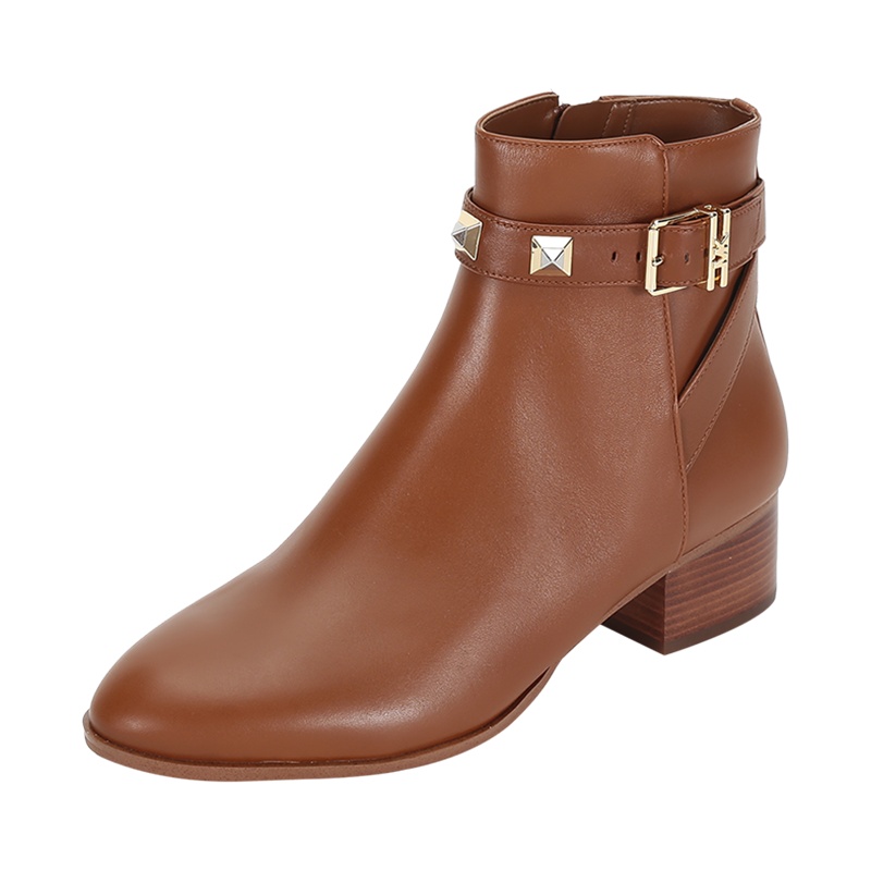 迈克·科尔斯 MICHAEL KORS MK女鞋 皮革 粗跟靴子短靴 40T1BTMB7L
