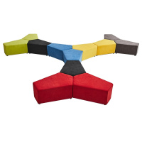 欧宝美布艺现代创意小凳可组合多样时尚沙发凳(单个起拍) 单个 布艺小凳 900*660*420mm