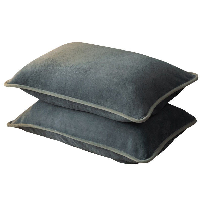 南极人(NanJiren)家纺 枕头男带枕套冬季套装一对牛奶绒家用整头单双人护颈学生情侣枕芯