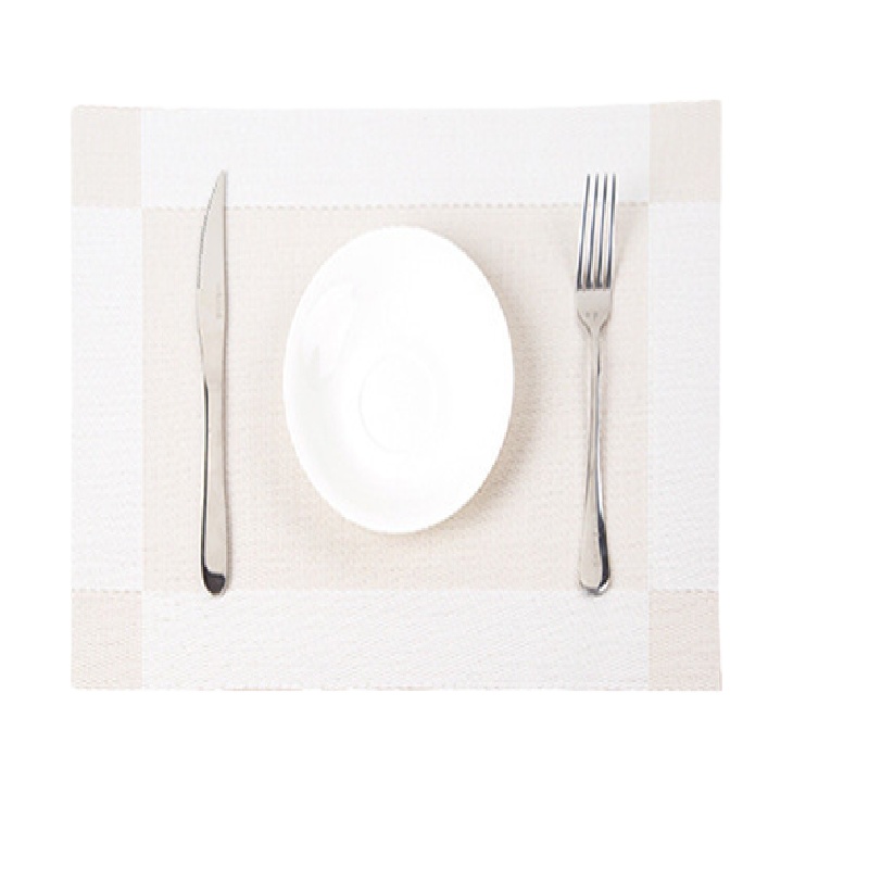 FOOJO 餐桌垫 西餐垫 隔热垫锅垫防烫茶几桌布餐盘垫 优雅银灰色 2片装