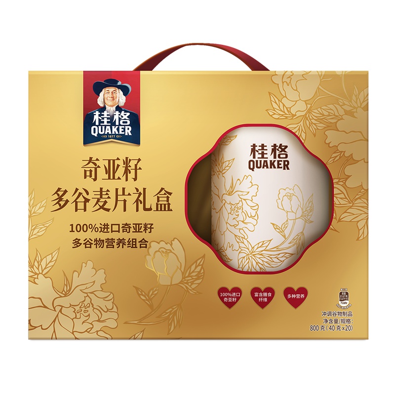 桂格(Qukaer)奇亚籽 多谷 即食麦片 800克