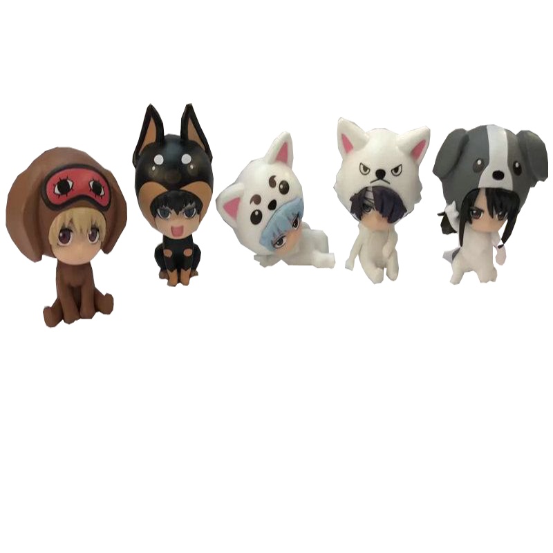 梦幻工场 5款银魂动物装盒蛋 狗狗头套 银时 总悟 十四郎 公仔模型