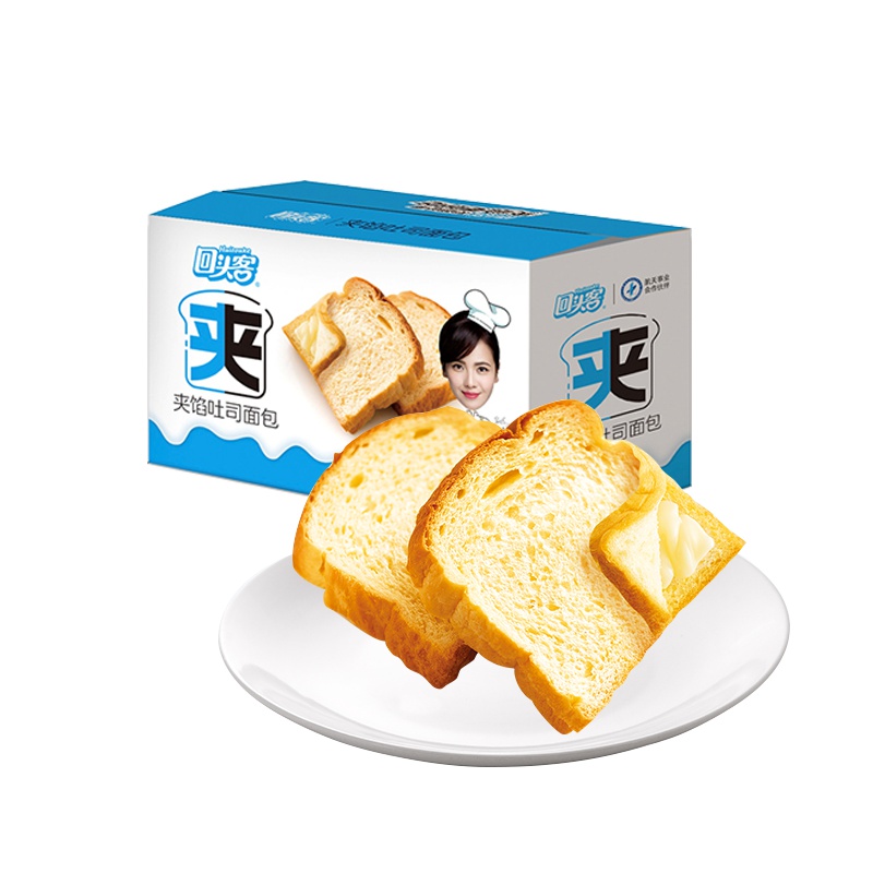 回头客夹馅吐司面包1000g乳酸菌味 早餐食品蛋糕点心夹心口袋面包下午茶点零食整箱家庭装
