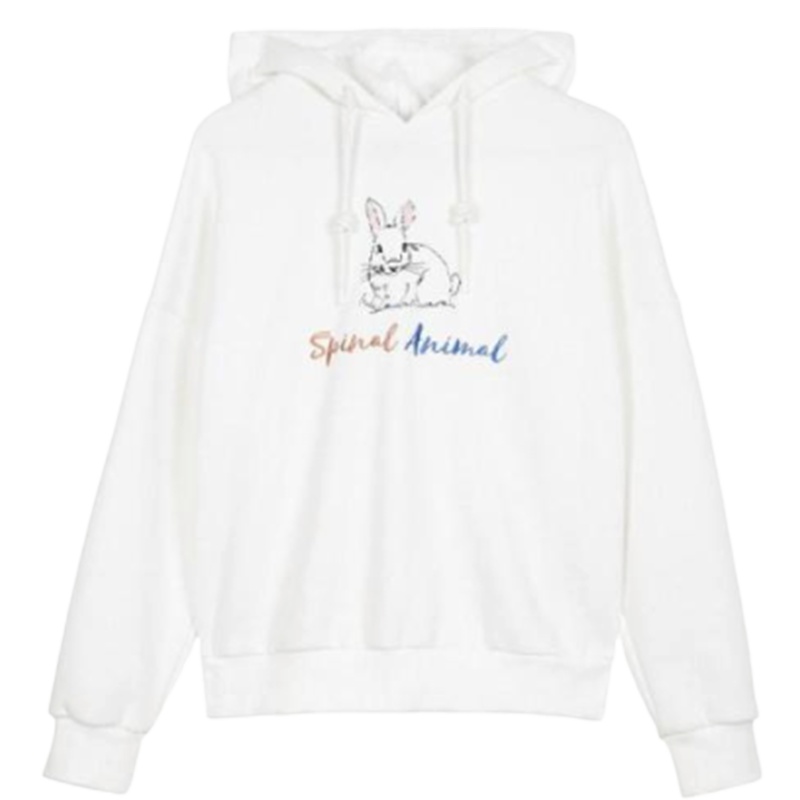 【专柜同款】卫衣女宽松韩版2019冬季新款学生慵懒风连帽抽绳长袖动物薄绒上衣30094807