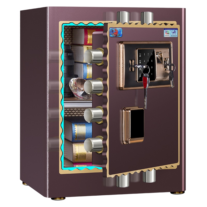 虎牌保险柜家用保险箱办公 45厘米高BGDB-I-45ZQ 电子密码指纹保管箱柜防剁阻撬曲线门