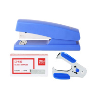 得力0354订书机套装 12#办公订书机3件套(订书器+订书钉+起钉器)