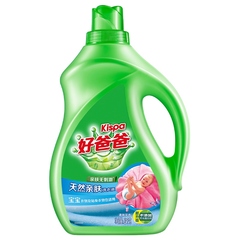好爸爸1kg×2+2kg天然亲肤洗衣液套装（8斤装）