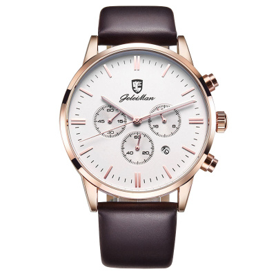 正品格雷曼geleiman手表石英表 男表真皮商务休闲男士手表时尚潮流