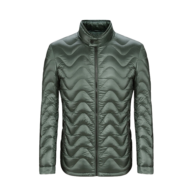 Youngor/雅戈尔冬季新品男士商务休闲白鸭绒立领修身短羽绒服外套205PQA