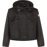 MONCLER 盟可睐 女士 聚酰胺纤维短款连帽夹克外套上衣 1A77100 54155