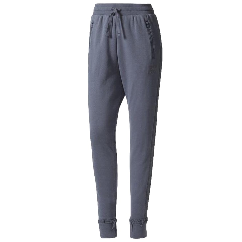 adidas 阿迪达斯 三叶草 女士耐磨舒适深青灰运动长裤 BR4624