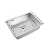 摩恩304不锈钢厨房水槽单槽套餐台上台下水龙头洗碗槽洗菜盆锋锐单槽