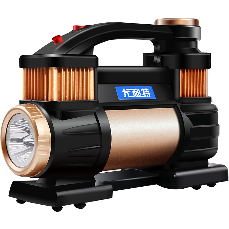 尤利特(UNIT)车载充气泵汽车打气泵便携式车用小轿车双缸大功率多功能高压轮胎点烟器电源直流12V YD-3312C机械