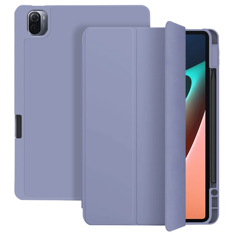 zoyu 2021小米平板5保护套带笔槽11英寸小米5Pro硅胶壳2021电脑5Plus皮套防摔三折5por磁吸支架