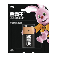 金霸王(Duracell)9V电池1粒装 碱性电池九伏 适用于万用表/烟雾探测器/麦克风等