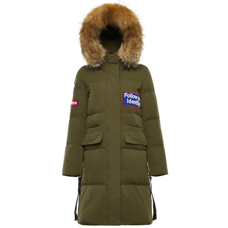 波司登冬季羽绒服女貉子毛领加厚保暖中长款外套