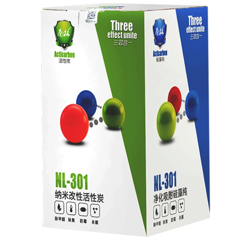 [新装升级三合一 送3检测盒]南林 活性炭除甲醛装修新房竹炭家用去除味碳包硅藻纯吸甲醛强力型 活性炭+竹炭+硅藻纯6kg