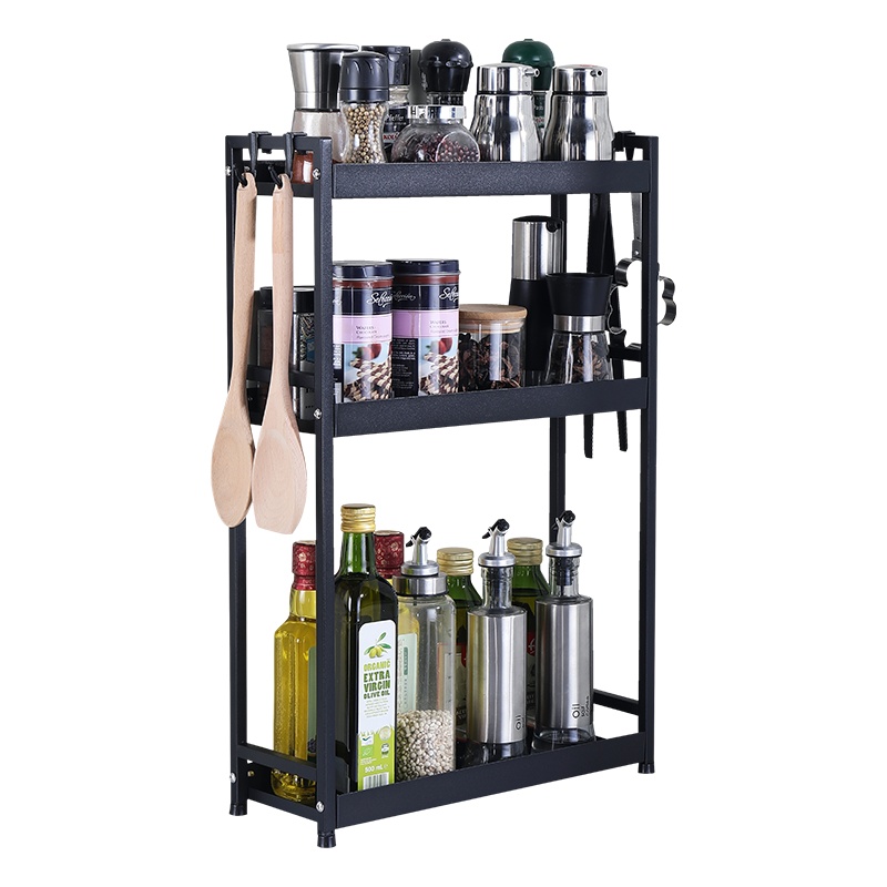四季沐歌厨房调料置物架台面多功能调味品油盐酱醋简易收纳架子