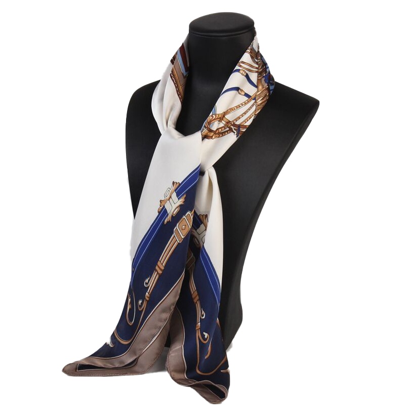 上海故事小方巾女春秋薄款围巾韩国百搭丝巾职业气质空姐装饰领巾