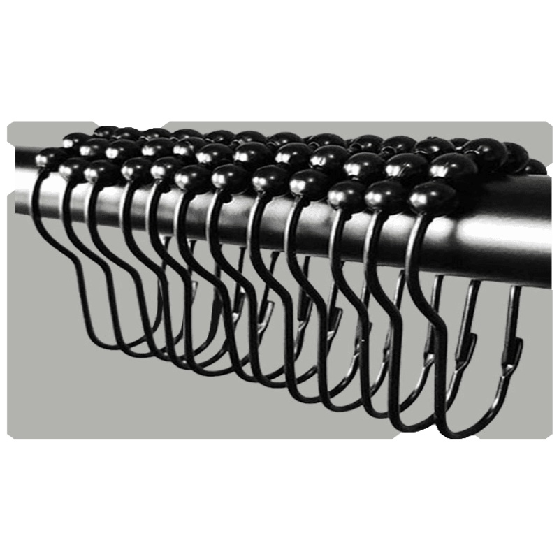 家柏饰(CORATED)磁性浴帘套装卫生间干湿分离隔断拉帘浴室洗澡防水布免打孔弧形杆