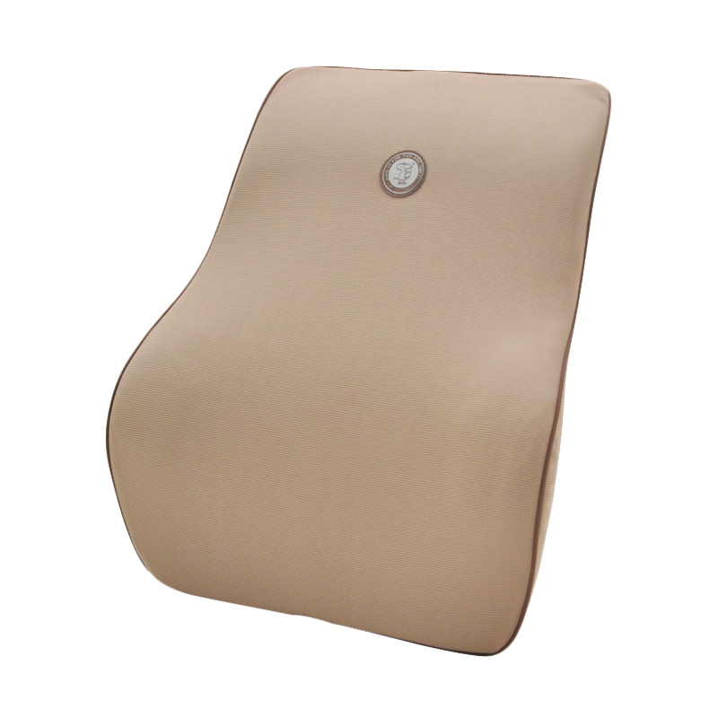 吉吉（GiGi）汽车腰靠 GT-1328竹炭记忆棉靠枕 背靠垫 车用办公用腰枕杏色