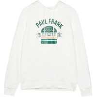 Paul Frank/大嘴猴春秋季新款连帽卫衣女撞色印花潮宽松情侣装