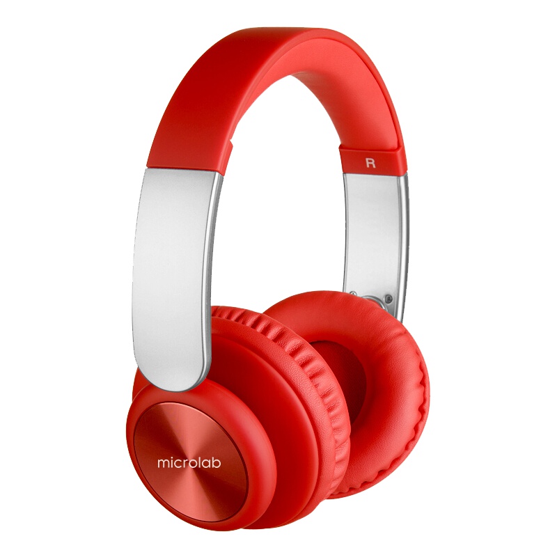 麦博(microlab )Q3耳机 立体声头戴式 蓝牙无线耳机 手机电脑通用游戏耳机 男女麦克风耳机 红色