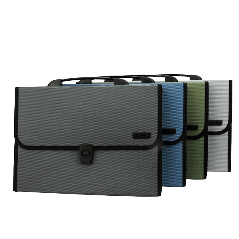 得力(deli)5556A4风琴包多层文件夹学生试卷商务多层文件事务包资料册整理收纳夹大容量收纳包混色单个装