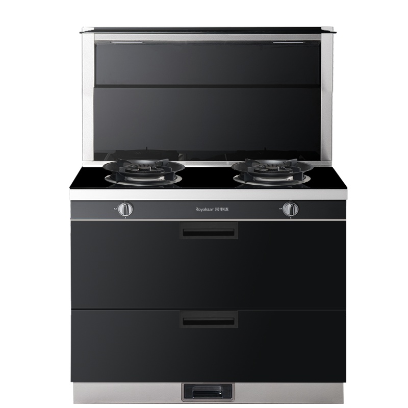 荣事达(Royalstar)JJZT-7602智能家用厨房油烟机燃气灶消毒柜一体钢化玻璃台面防烫大吸力侧排烟天然气集成灶