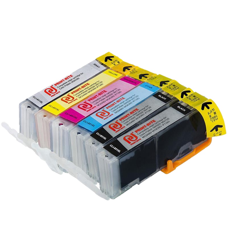 天威CLI 851XL墨盒适用佳能canon IP8780 MG6380等 大黑/小黑/青//黄//红/灰 6色套装