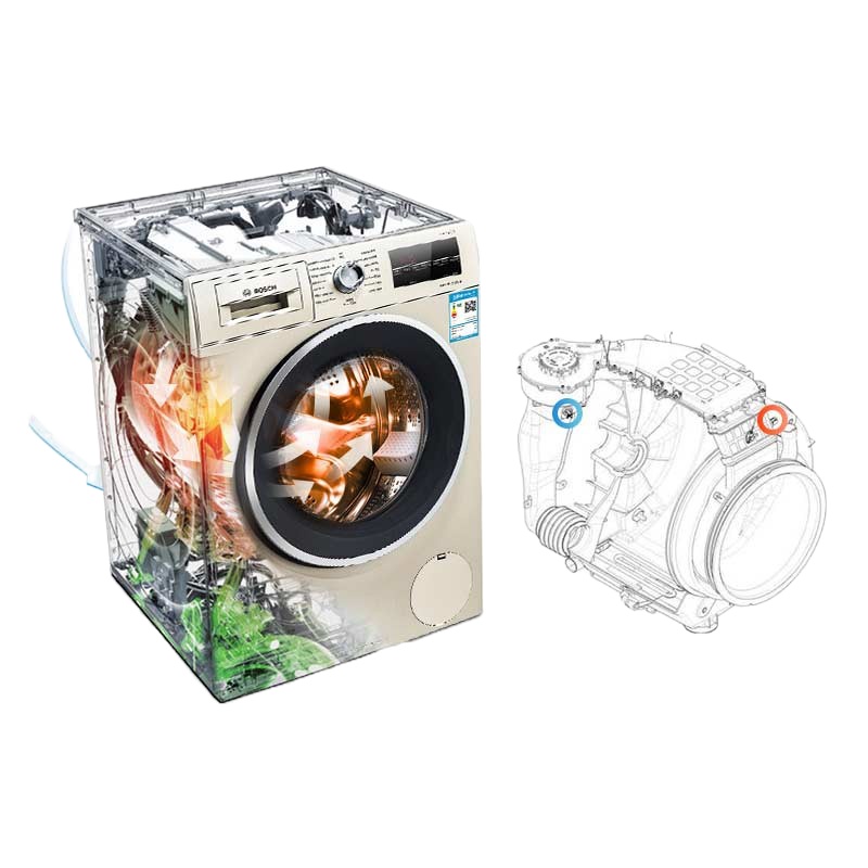 博世(Bosch) 9公斤大容量家用洗烘干一体 滚筒洗衣机全自动 WJUL44090W