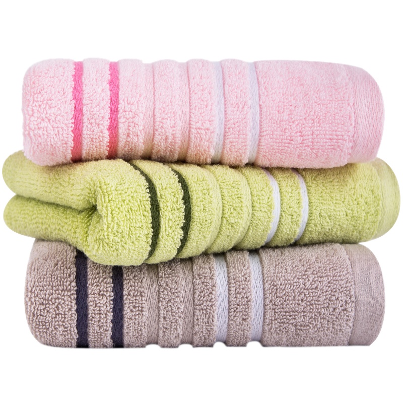 三利纯棉毛巾3条装 全棉家用成人男女洗澡洗脸巾柔软吸水大毛巾