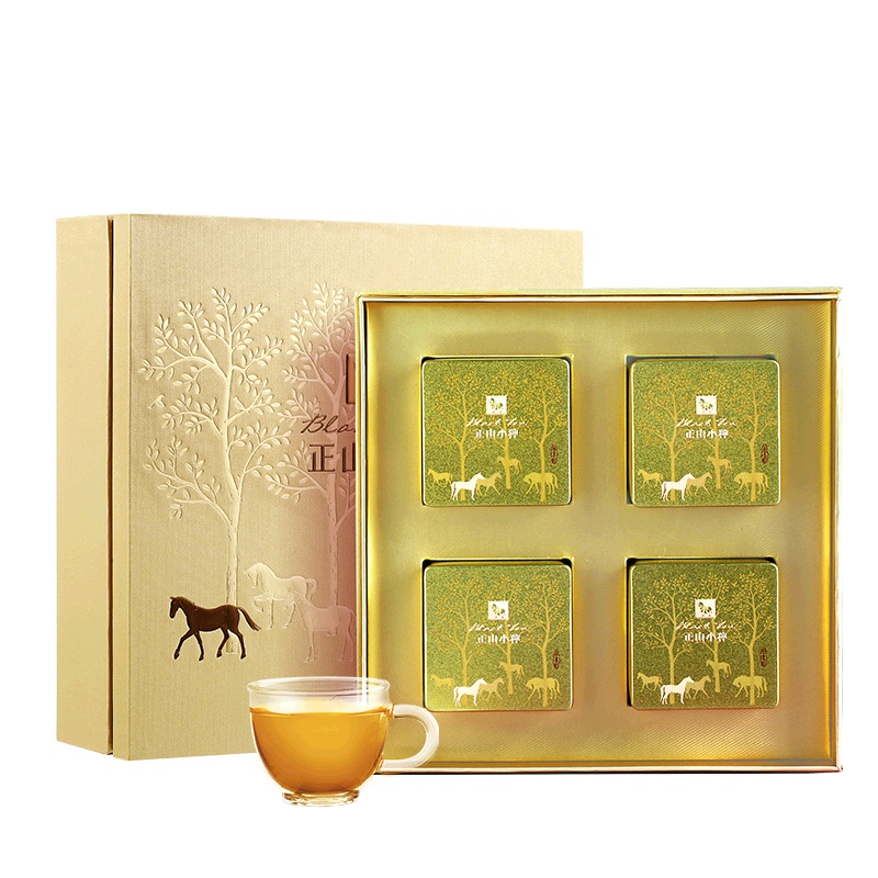 八马茶叶 金索红500系列 正山小种红茶 武夷山原产中秋送礼红茶茶叶礼盒装160g