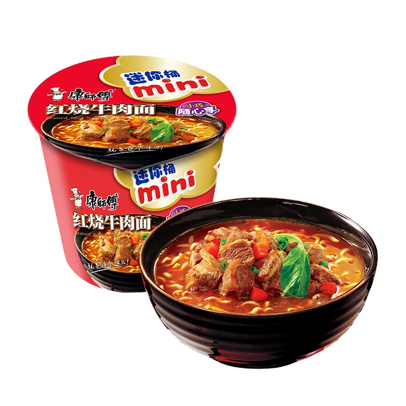 SNWQ康师傅MINI桶红烧牛肉12桶/箱 按箱起售