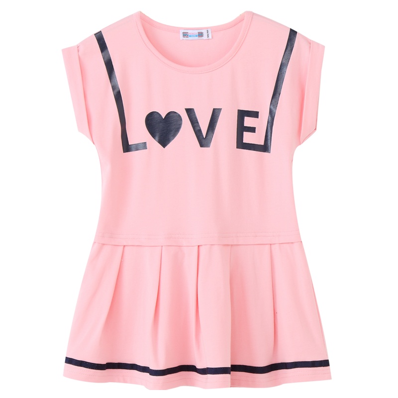 铅笔俱乐部童装2020夏装新款女童休闲连衣裙中大童裙子儿童长裙