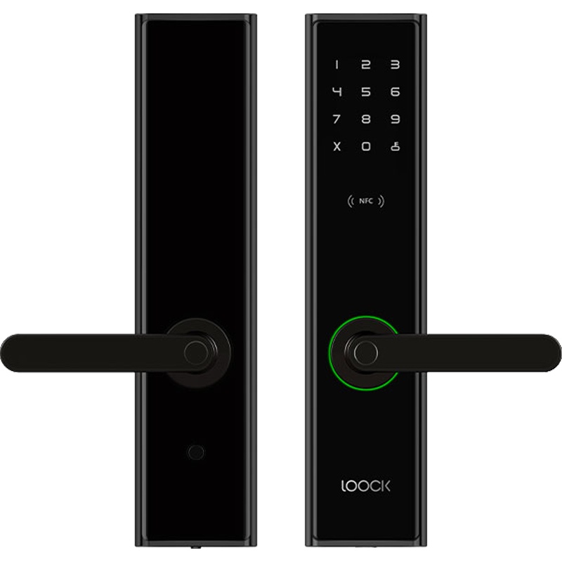 鹿客（loock）智能门锁 touch2 黑色 家用小米米家密码锁指纹锁智能锁 蓝牙钥匙NFC开门防水面板 人性化防猫眼