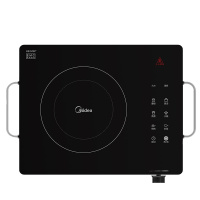 美的电陶炉 H21-HST2106 电磁炉 哑光防滑面板 红外炉 十档火力 多功能炉 大功率 双环控火