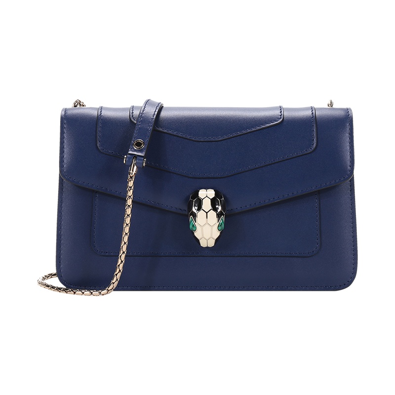 宝格丽 BVLGARI 女士 SERPENTI FOREVER系列牛皮蛇头扣单肩斜挎包281234