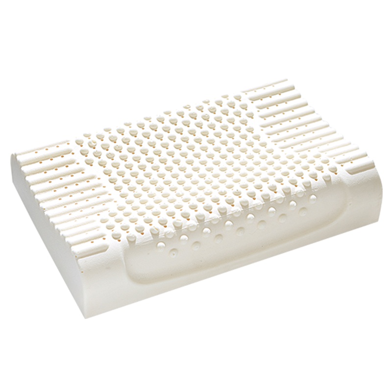 苏宁极物 泰国天然乳胶枕头颗粒按摩护颈枕(渠道专享)