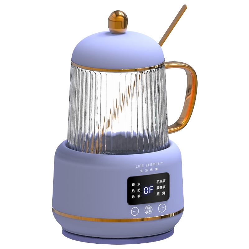 生活元素(LIFE ELEMENT)养生壶I156办公室小型家用mini玻璃养生杯多功能迷你电热杯煮花茶壶