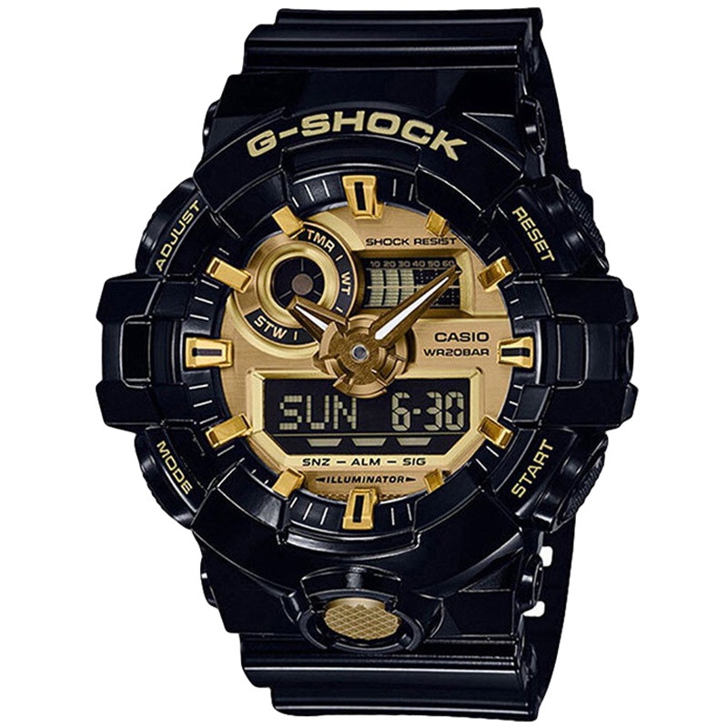 CASIO卡西欧手表2020硬碰硬主题系列 白敬亭同款 防震防水照明运动男士手表GA-700DC-1APR