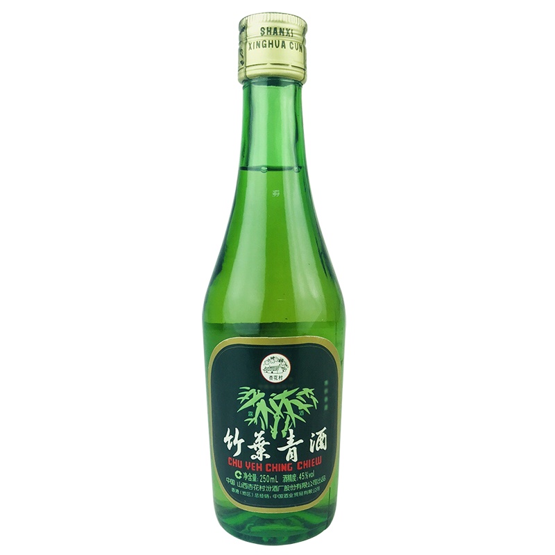 融汇老酒 山西汾酒杏花村 45度竹叶青酒 250mlx24瓶 (2009年)