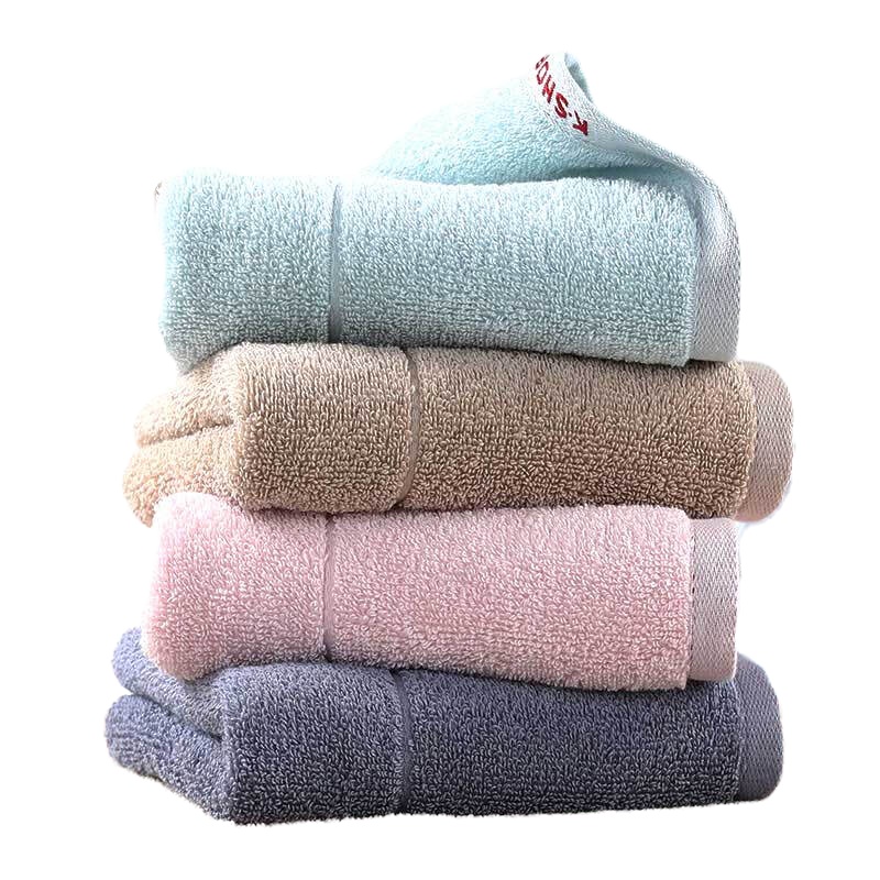 金号毛巾家纺 A类标准纯棉素色加厚吸水洗脸巾 4条组合